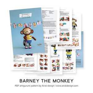 Barney the Amigurumi Monkey | PDF Crochet Pattern