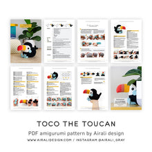 Load image into Gallery viewer, Toco the Amigurumi Toucan | PDF Crochet Pattern
